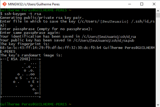 gitbash keygen