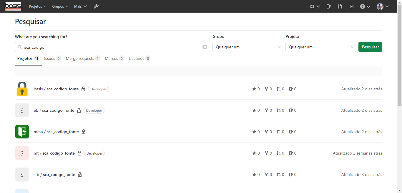 gitlab busca avancada