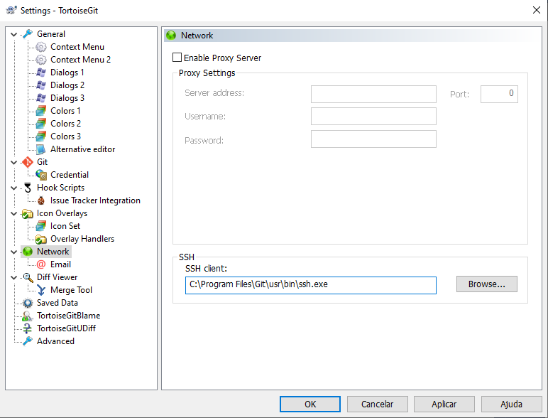 tortoisegit ssh config